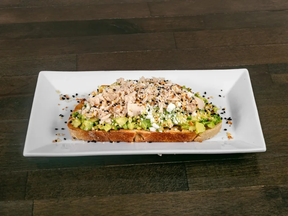 Tuna Avo Toast - Fresh tuna salad on avocado toast