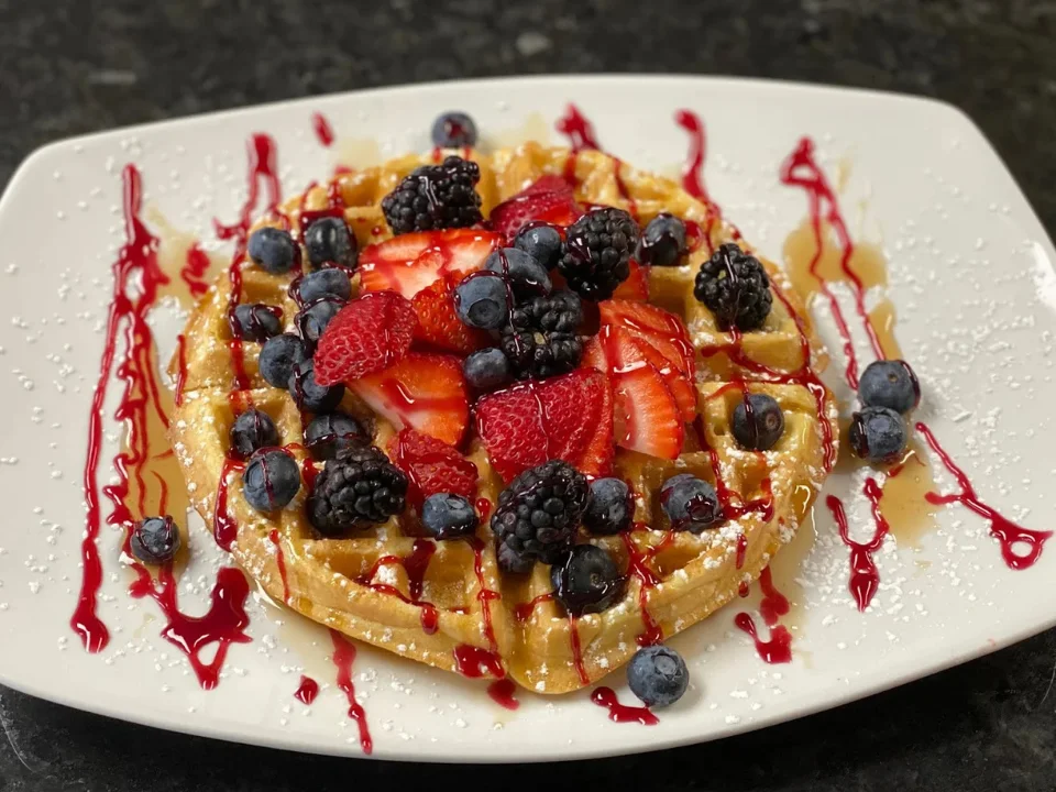 Very Berry Waffle - Belgian waffle topped with fresh berries