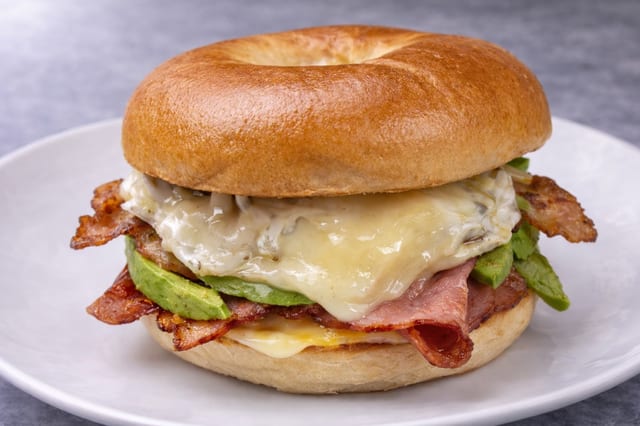 Ham, Egg and Cheese Sandwich.