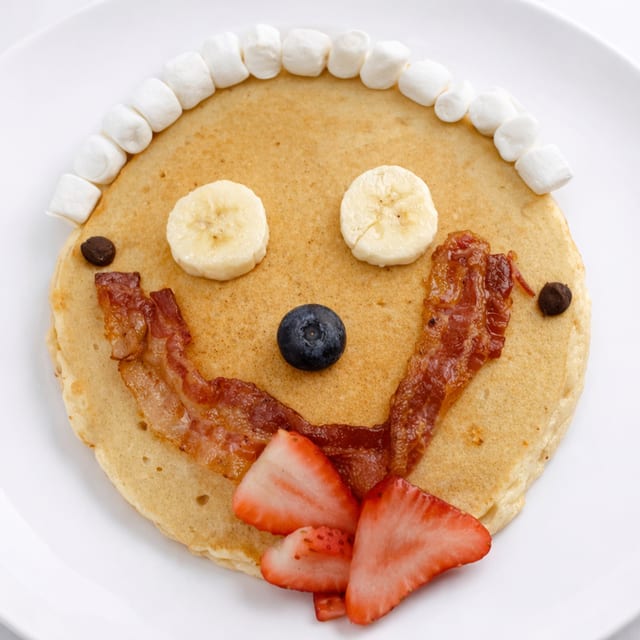 Kids Smiley Face Pancake.