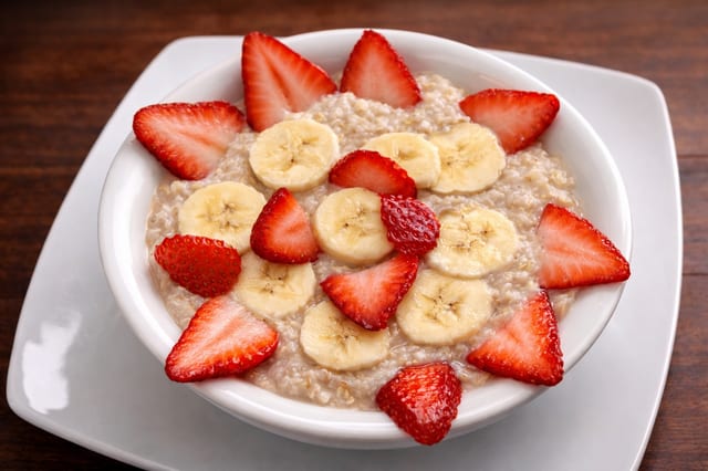 Strawberry and Banana Oatmeal.